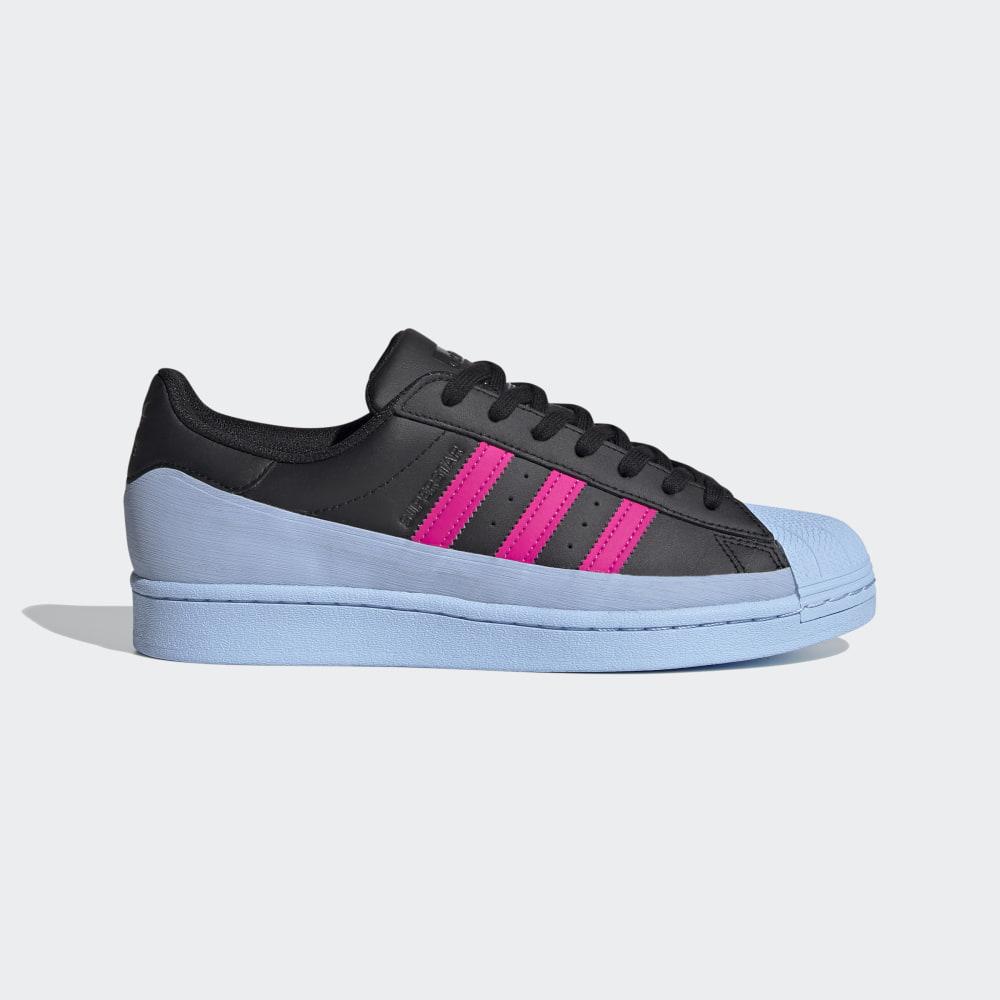 Adidas Men's Superstar MG Shell Toe Originals Shoes Black/Blue/Pink Ireland FV3028